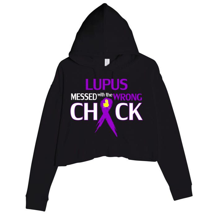 Lupus Messed With The Wrong Chick Crop Fleece Hoodie