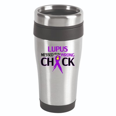 Lupus Messed With The Wrong Chick 16oz Travel Tumbler
