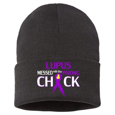 Lupus Messed With The Wrong Chick Sustainable Knit Beanie