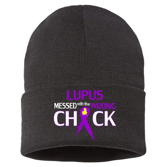 Lupus Messed With The Wrong Chick Sustainable Knit Beanie