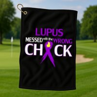 Lupus Messed With The Wrong Chick Golf Towel