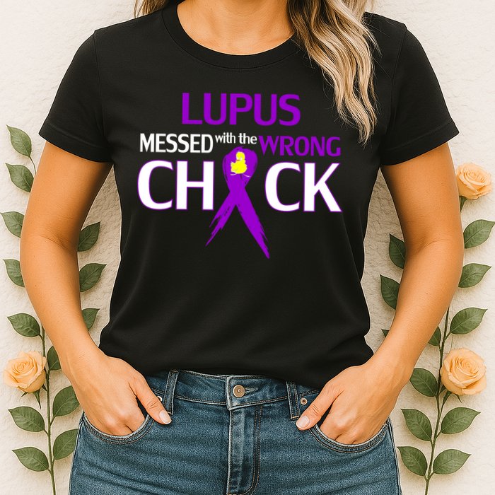 Lupus Messed With The Wrong Chick Womens T-Shirt