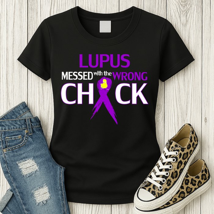 Lupus Messed With The Wrong Chick Womens T-Shirt