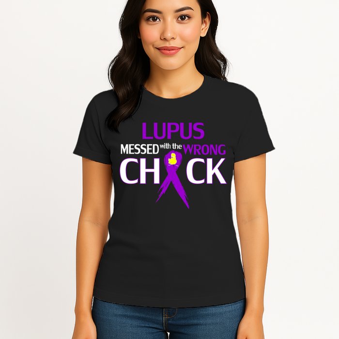 Lupus Messed With The Wrong Chick Womens T-Shirt