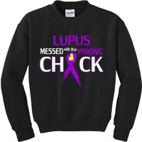 Lupus Messed With The Wrong Chick Kids Sweatshirt