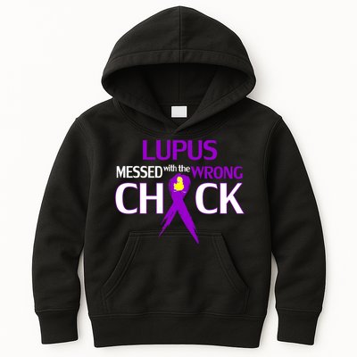 Lupus Messed With The Wrong Chick Kids Hoodie