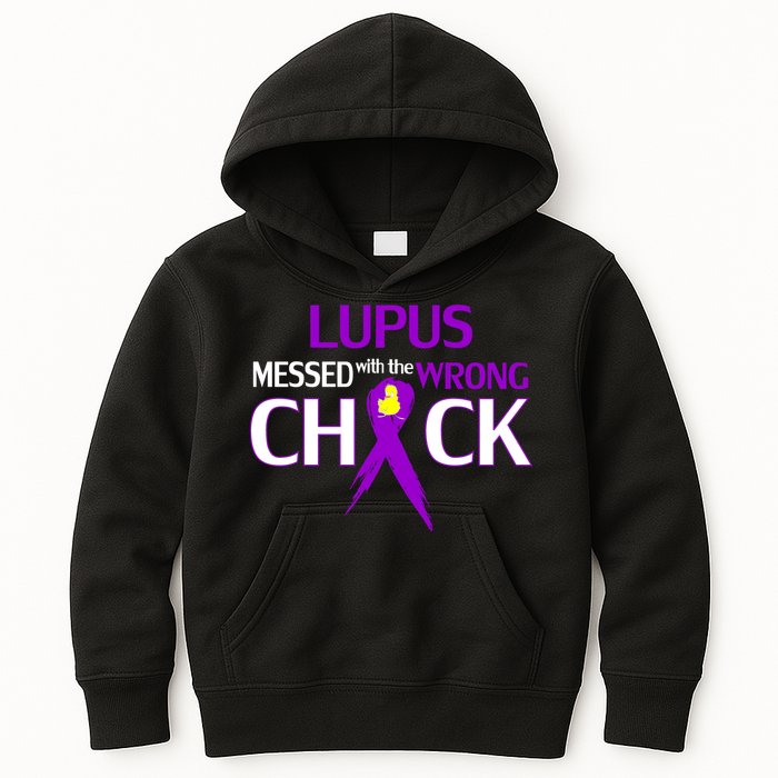 Lupus Messed With The Wrong Chick Kids Hoodie