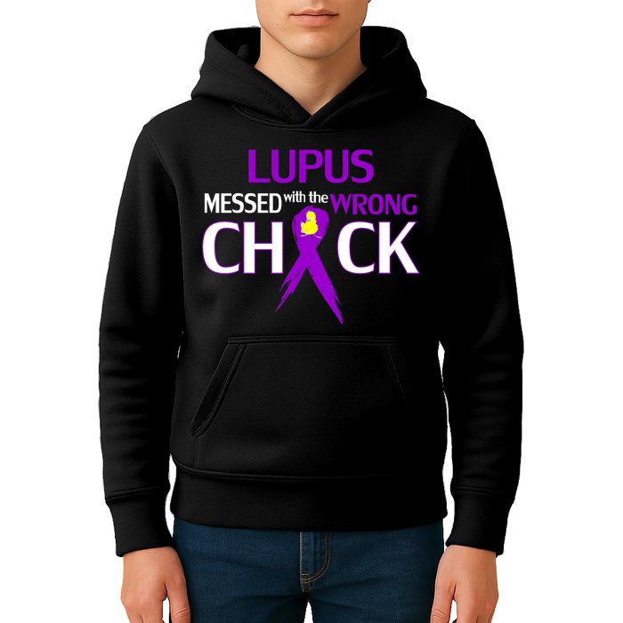 Lupus Messed With The Wrong Chick Kids Hoodie