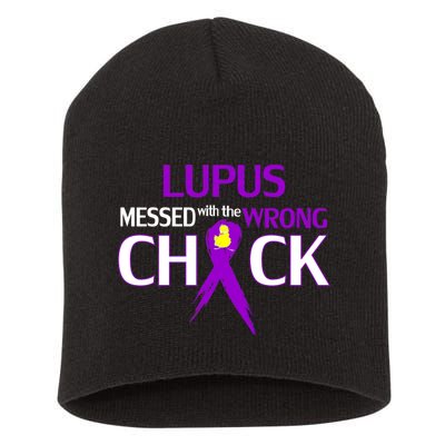 Lupus Messed With The Wrong Chick Short Acrylic Beanie