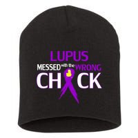 Lupus Messed With The Wrong Chick Short Acrylic Beanie
