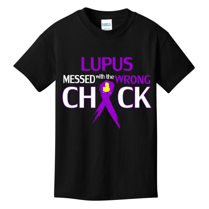 Lupus Messed With The Wrong Chick Kids T-Shirt