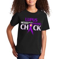 Lupus Messed With The Wrong Chick Kids T-Shirt