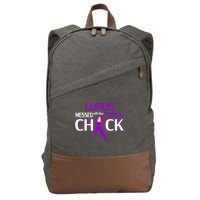 Lupus Messed With The Wrong Chick Cotton Canvas Backpack