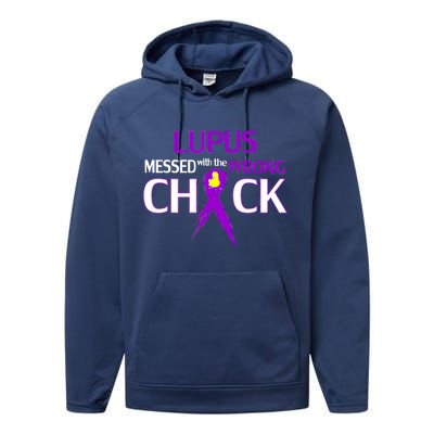 Lupus Messed With The Wrong Chick Performance Fleece Hoodie