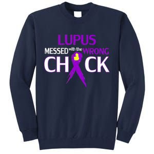 Lupus Messed With The Wrong Chick Tall Sweatshirt