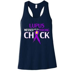 Lupus Messed With The Wrong Chick Women's Racerback Tank