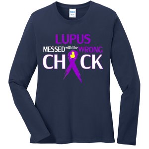 Lupus Messed With The Wrong Chick Ladies Long Sleeve Shirt