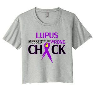 Lupus Messed With The Wrong Chick Women's Crop Top Tee