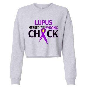 Lupus Messed With The Wrong Chick Cropped Pullover Crew