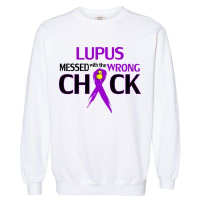 Lupus Messed With The Wrong Chick Garment-Dyed Sweatshirt