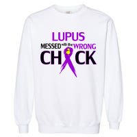 Lupus Messed With The Wrong Chick Garment-Dyed Sweatshirt