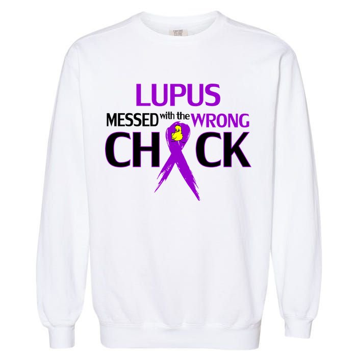 Lupus Messed With The Wrong Chick Garment-Dyed Sweatshirt