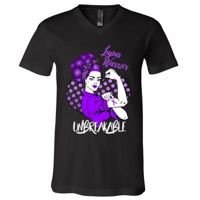 Lupus Warrior Unbreakable V-Neck T-Shirt