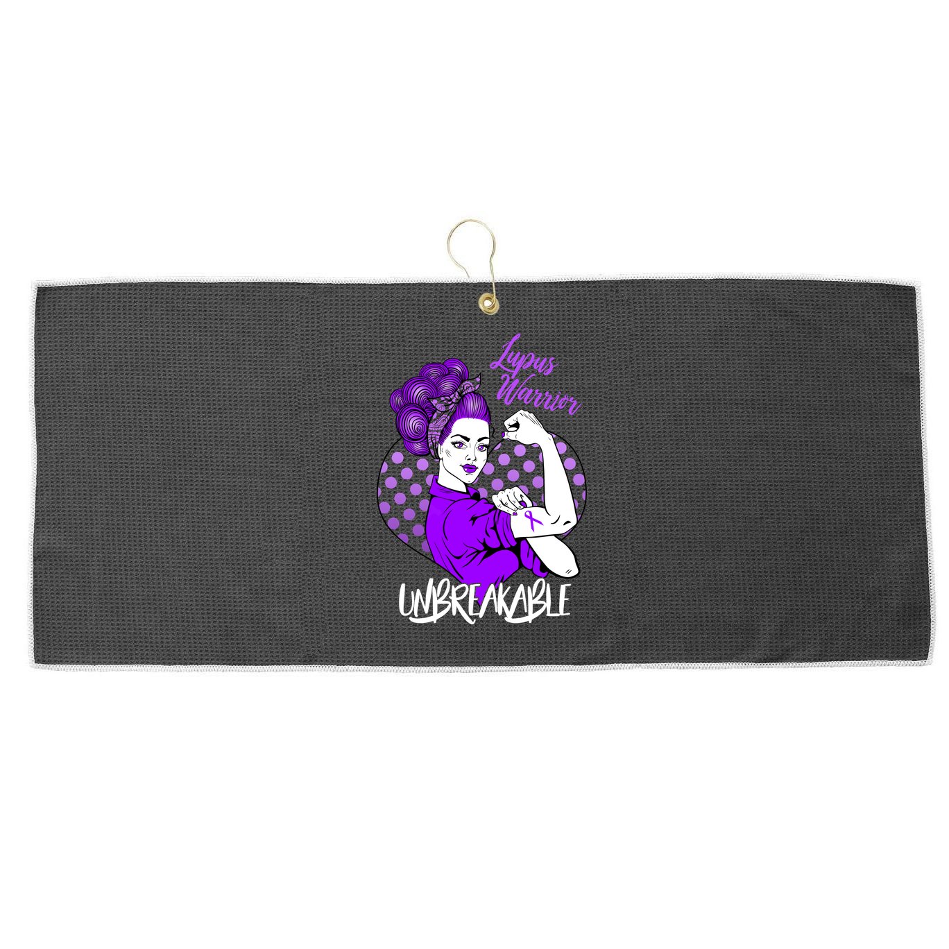 Lupus Warrior Unbreakable Large Microfiber Waffle Golf Towel