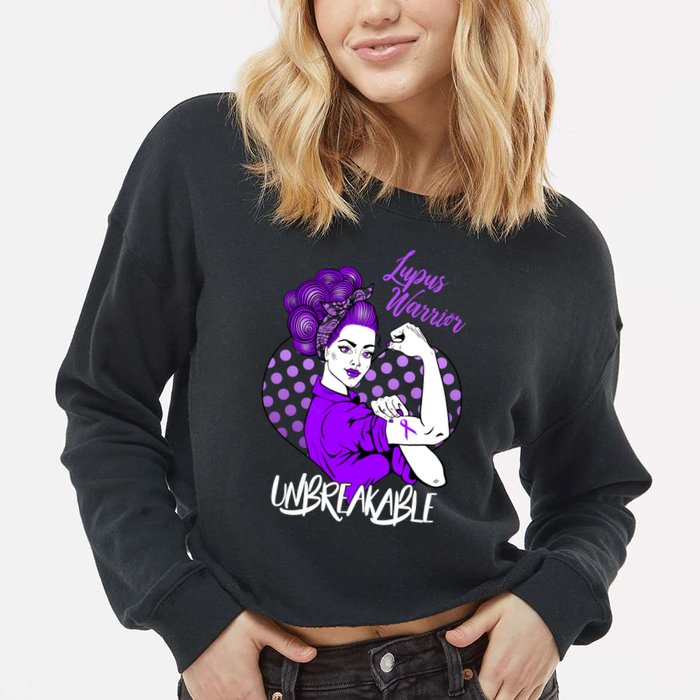 Lupus Warrior Unbreakable Cropped Pullover Crew