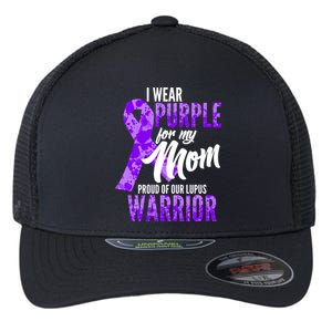 Lupus Warrior Wear Purple For My Mom Flexfit Unipanel Trucker Cap