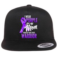 Lupus Warrior Wear Purple For My Mom Flat Bill Trucker Hat