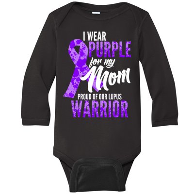 Lupus Warrior Wear Purple For My Mom Baby Long Sleeve Bodysuit