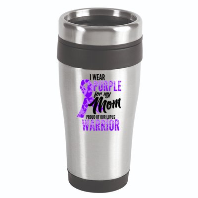 Lupus Warrior Wear Purple For My Mom 16oz Travel Tumbler