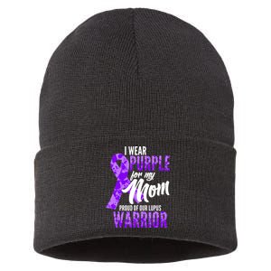 Lupus Warrior Wear Purple For My Mom Sustainable Knit Beanie