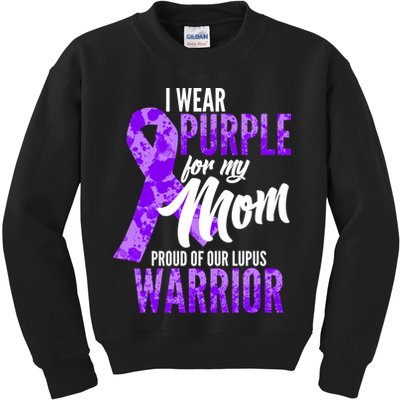 Lupus Warrior Wear Purple For My Mom Kids Sweatshirt