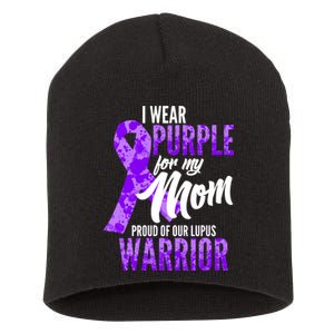 Lupus Warrior Wear Purple For My Mom Short Acrylic Beanie