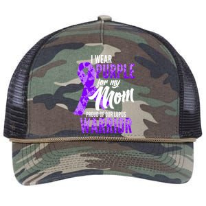 Lupus Warrior Wear Purple For My Mom Retro Rope Trucker Hat Cap