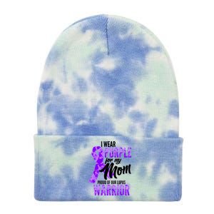 Lupus Warrior Wear Purple For My Mom Tie Dye 12in Knit Beanie