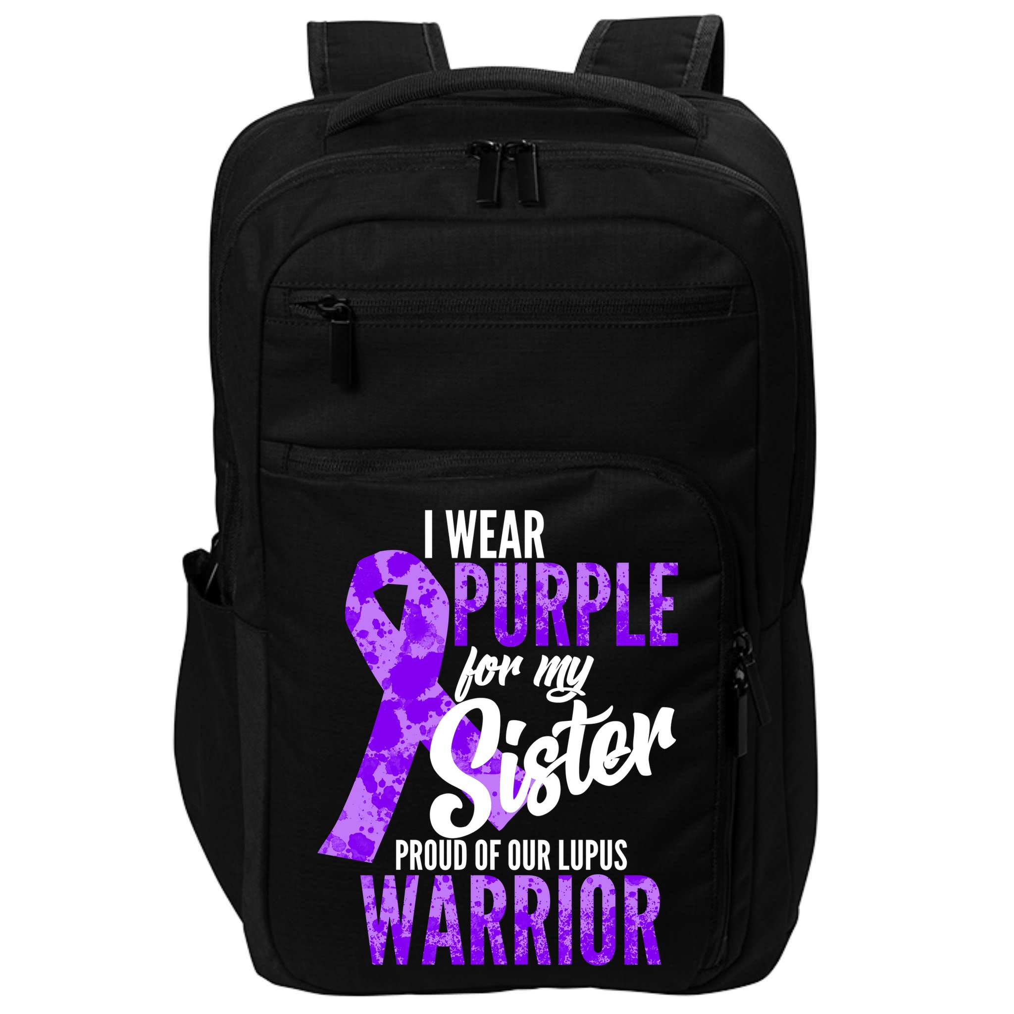 Lupus Warrior Wear Purple For My Sister Impact Tech Backpack