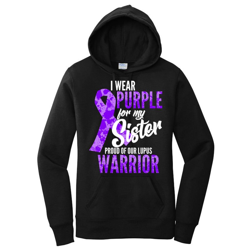 Lupus Warrior Wear Purple For My Sister Women's Pullover Hoodie