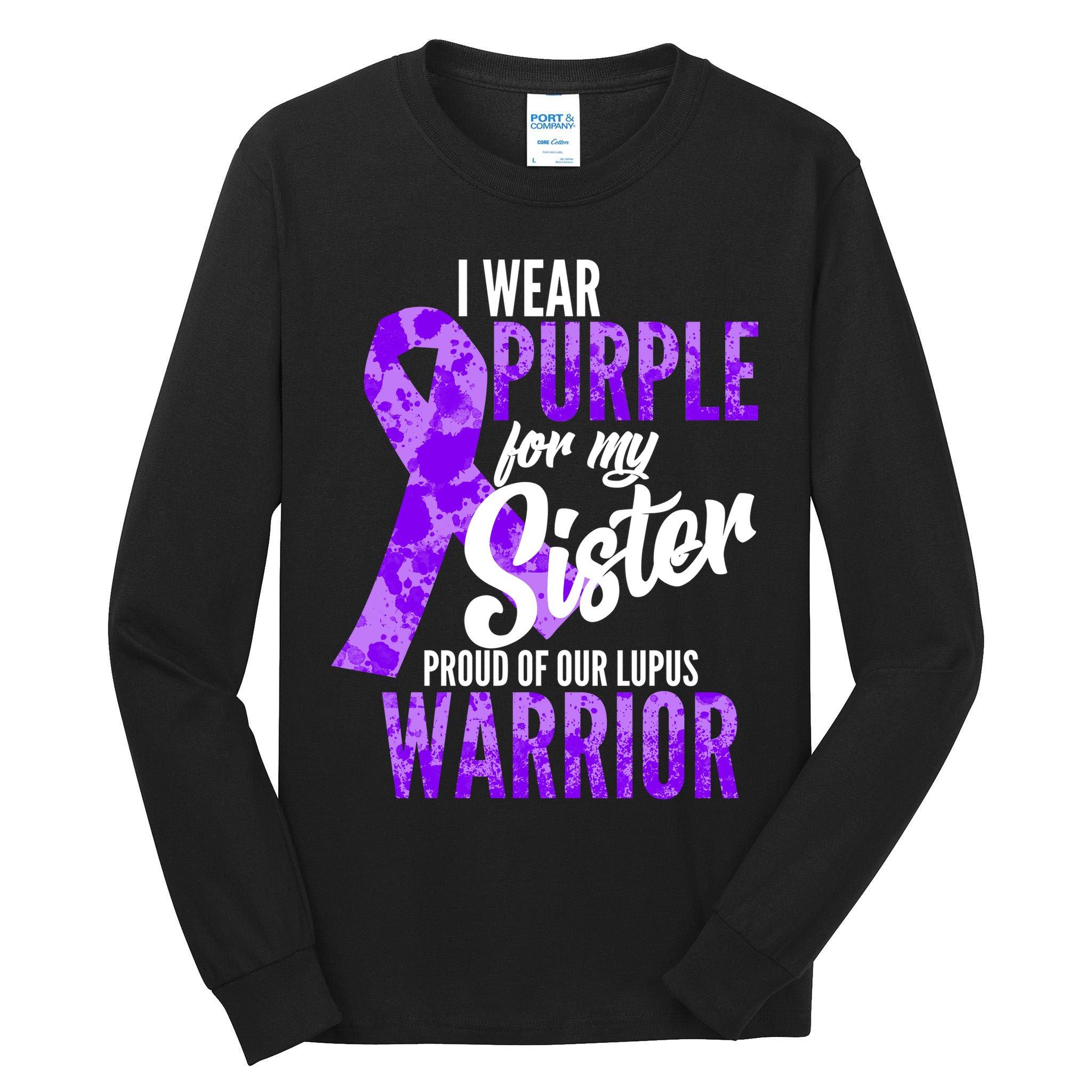 Lupus Warrior Wear Purple For My Sister Tall Long Sleeve T-Shirt