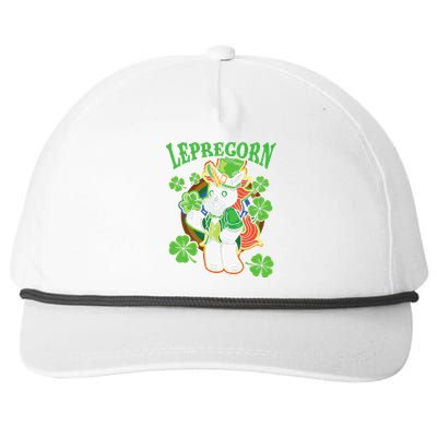 Leprechaun Unicorn Rainbow St Patricks Day Irish Culture Snapback Five-Panel Rope Hat