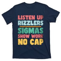 Listen Up Rizzlers Middle School Teacher Gen Alpha Slang T-Shirt