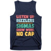 Listen Up Rizzlers Middle School Teacher Gen Alpha Slang Tank Top