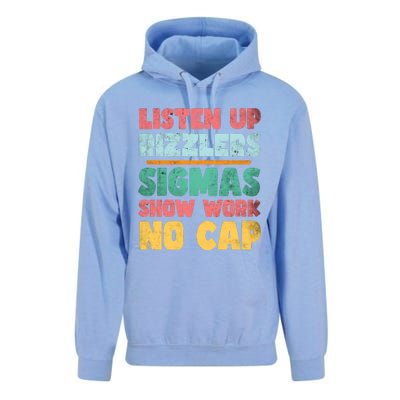 Listen Up Rizzlers Middle School Teacher Gen Alpha Slang Unisex Surf Hoodie