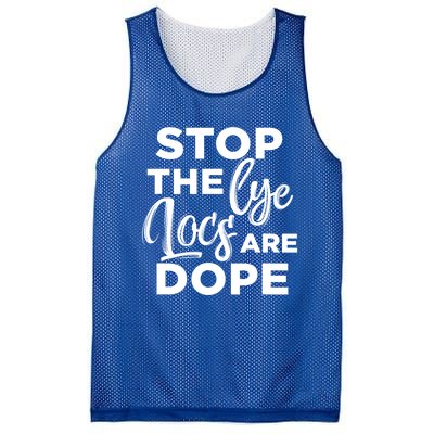 Loc'd Up Stop The Lye Locs Are Dope Hairstyle Gift Mesh Reversible Basketball Jersey Tank