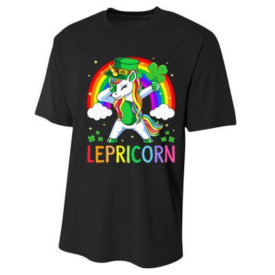 Lepricorn Unicorn St Patricks Day Lucky Performance Sprint T-Shirt