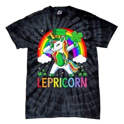 Lepricorn Unicorn St Patricks Day Lucky Tie-Dye T-Shirt