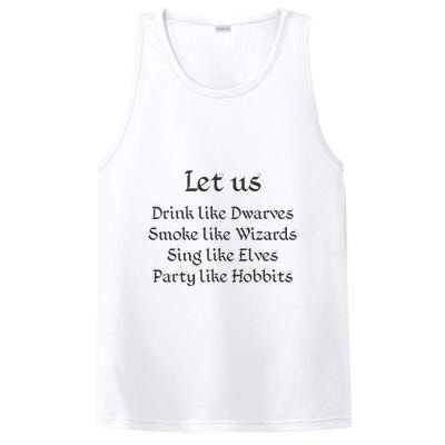 Let Us Sing Like Elves Party Like Hobbits PosiCharge Competitor Tank
