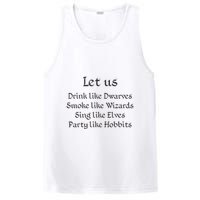Let Us Sing Like Elves Party Like Hobbits PosiCharge Competitor Tank